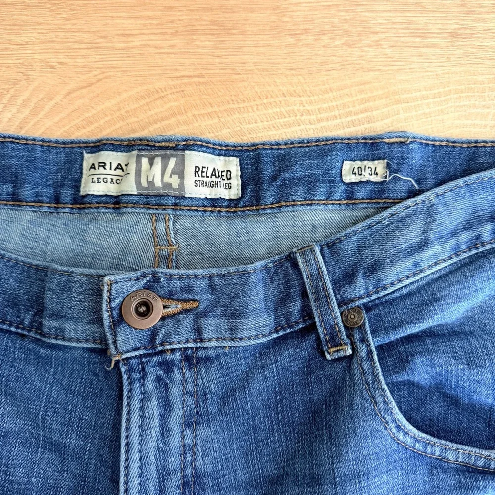 Ariat M4 Relaxed‎ Straight Leg Jeans Mens 40x34 Blue Legacy Stretch Denim
